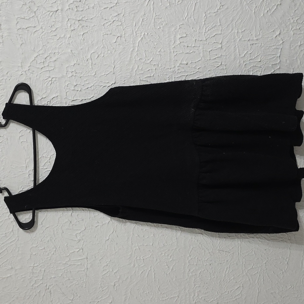 Free people Black Sleeveless Ruffle Hem Dress S